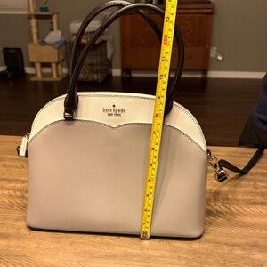 Kate Spade Grey and White Satchel
